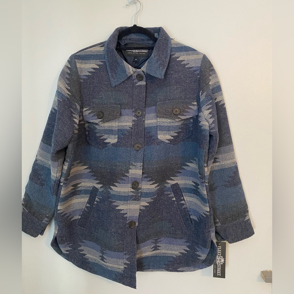 Fleet Street Women's Print Shirt Jacket